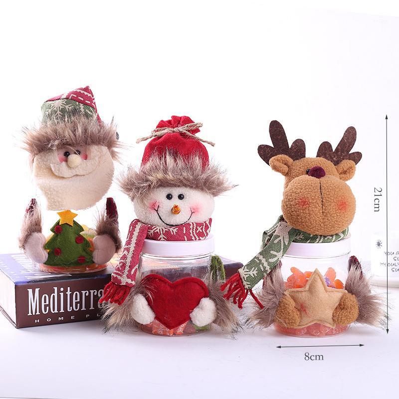 

Christmas Candy Jar Santa Claus Candy Holder Xmas Storage Basket Desktop Christmas Window Decoration 1pcs1