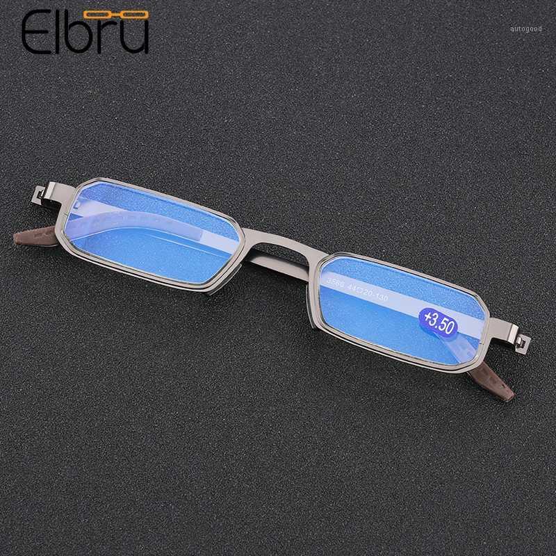 

Sunglasses Elbru Anti-blue Light Reading Glasses Rectangle Metal Presbyopic Soft Spectacle For Men And Women With Degree +1.0to+4.01
