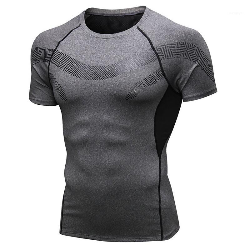 

New Quick Dry Men Comprehensive training T-shirt Fitness Jogging T-shirt Sportwear Men Running Printed short sleeve1