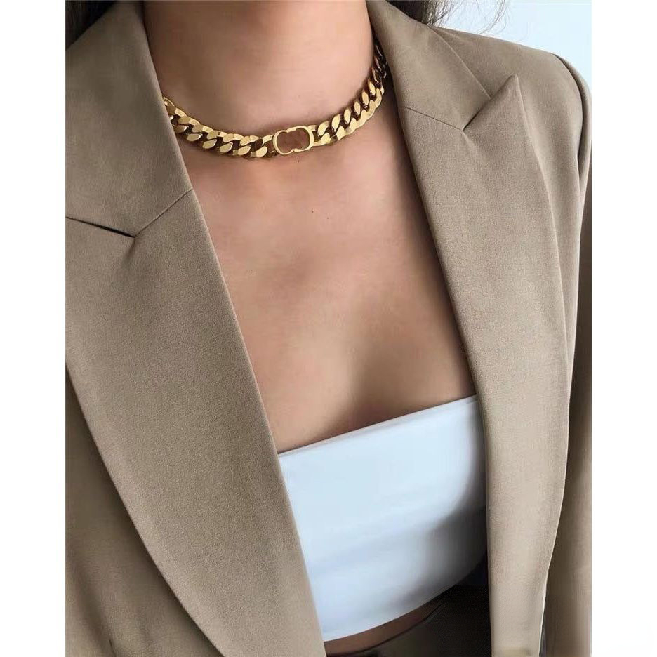 

Jewelry Fashion Choker Necklace Wedding Diamond Gold Plated Platinum Letter Pendants Necklaces And Bracelet
