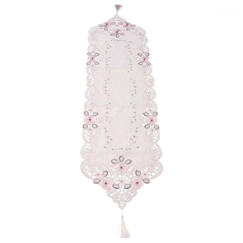 

New Table Runner Embroidered Floral Table Cloth Pattern:#2 flower Size:40X150cm1
