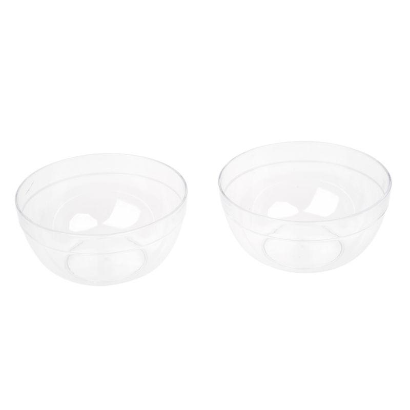 

Women 9cm x 4.5cm DIY Facial Clear Plastic Mask Bowl Mixer Holder 2pcs