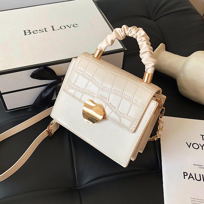 

Female Stone Pu Leather Crossbody Bags For Women 2021 Tote Shoulder Messenger Bag Ladies Hand Sling Luxury Handbags Designer, Black