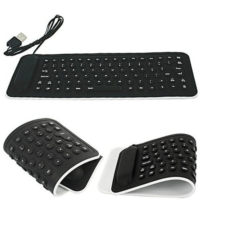 

Keyboards Functionable Keypad Portable USB Mini Flexible Silicone For PC Keyboard Foldable for Laptop Notebook Black A8 LJ200922