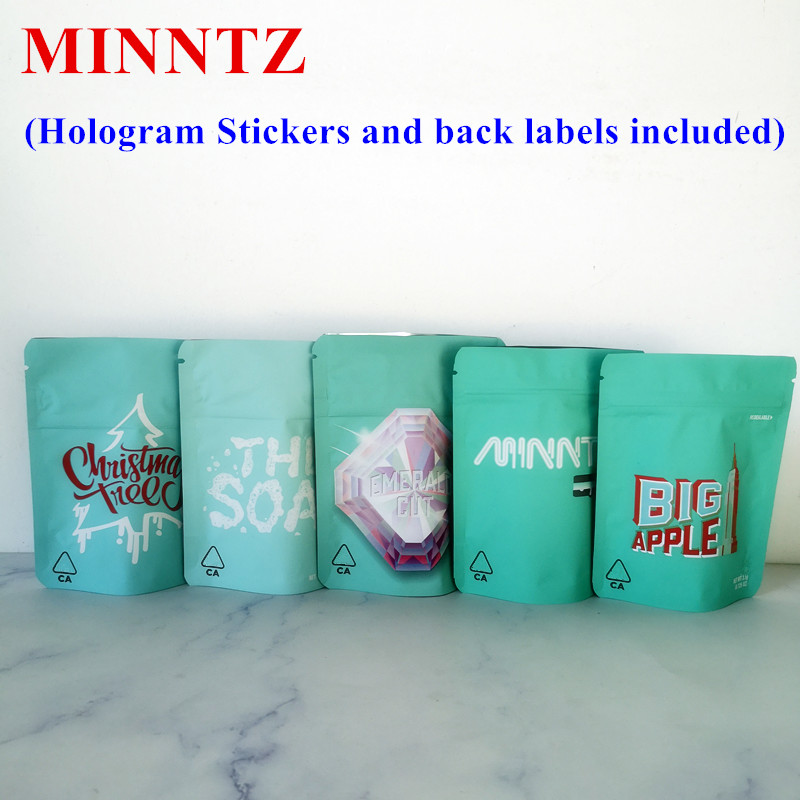 

7G 28G 3 5G Cookies mylar bags smell proof bags The SOAP MINNTZ GRANDIFLORA White runtz Big Apple Christmas Tree Package