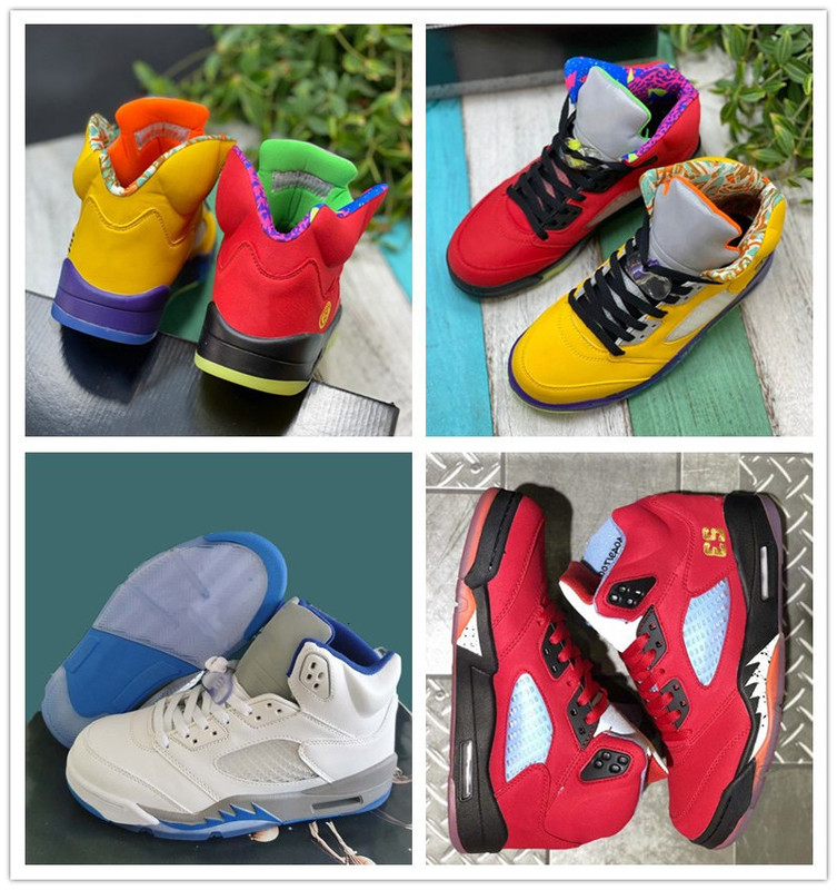 

5 What The Varsity Maize Yellow Red Tokyo 23 Shanghai Men Basketball Shoes 5s Raging Bull Mens Sneaker with box