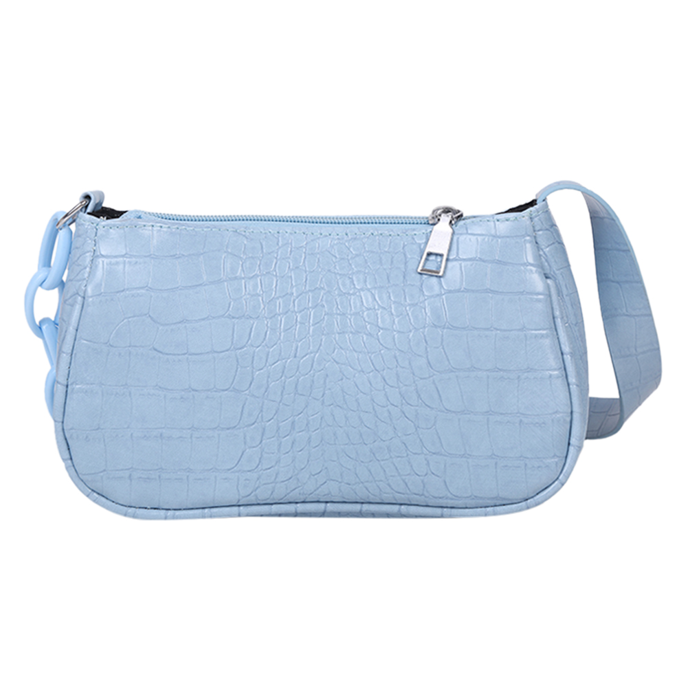 

HBP Women Handbags Casual Acrylic Chain Lady PU Leather Daily Shoulder Totes Bags Youth Ladies Simple Versatile Bag BLUE