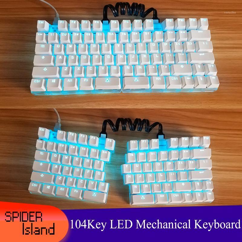 

Separate Split Mechanical Keyboard Full Key Programmable Custom Button Light USB LED Backlight 64Keys Keyboard for Setting1