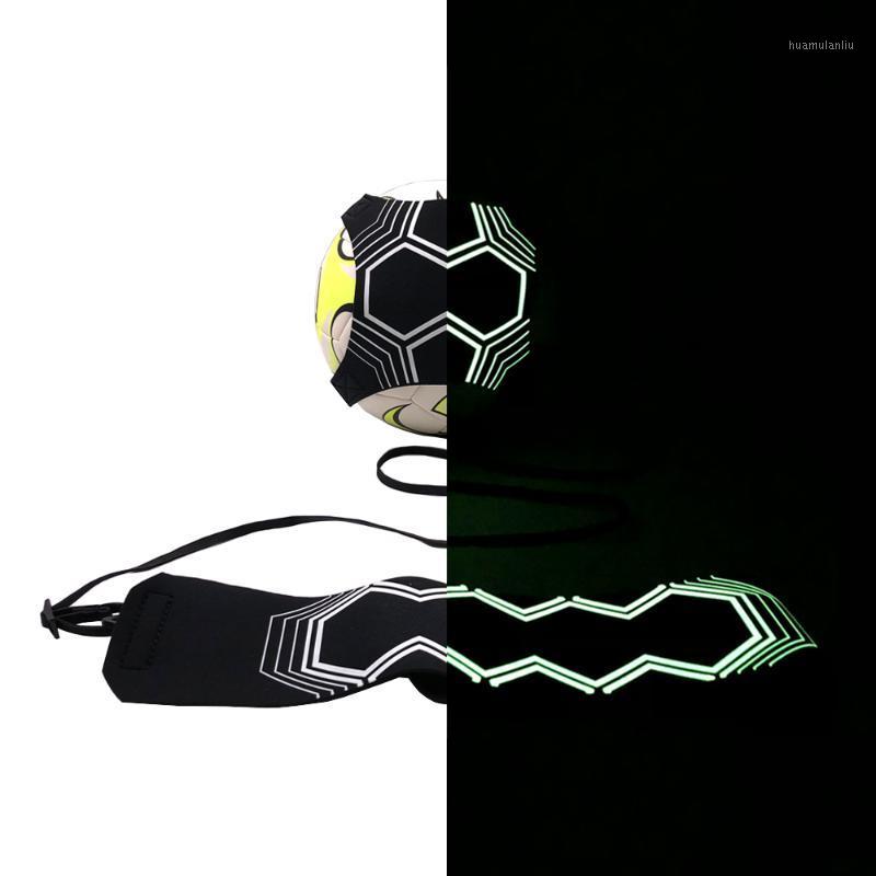 

Top quality Football Trainer Luminous Fluorescent Night Self-adhesive Adjustable Soccer Practice Belt Soccer Ball Juggle Bags1