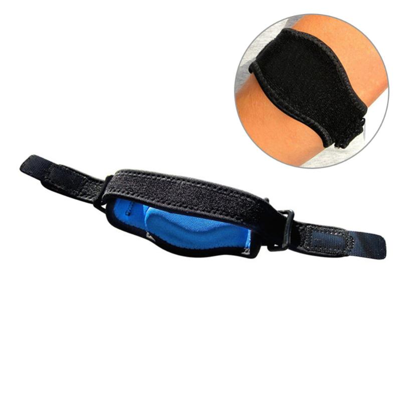 

Tennis Basketball Elbow Brace Sports Strap Band with Recovery Pad for Pain Relief (Blue
