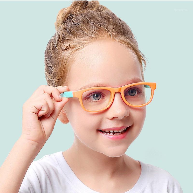

Children Kids Anti Blue Ray Glasses Silicone Frame Flat Anti-radiation Clear Lens Anti Radiation Eyeglasses for Kids JL1