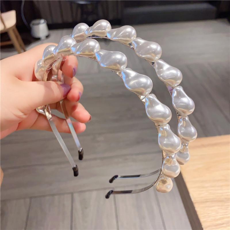 

Women Hair Hoops Rhinestone Pearls Headband Rhinestone Princess Hairband Girls Dance Party Sexy Boutique Hair Accessories