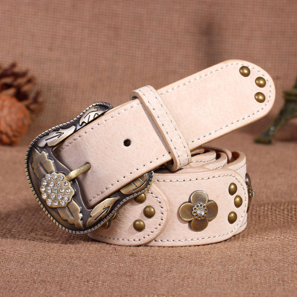 

Taobao diamond inlaid leather belt for women, Black