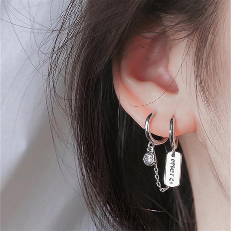 

OBEAR Siver Plated Empty Heart-shaped Long Ear Line Ear Clip For Women Wedding Gift Female Earring Jewelry