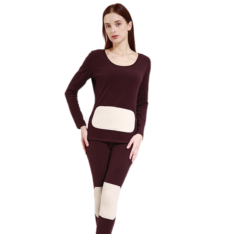 

Fresh Japanese 60kg Sweet Feminine Thermal Underwear Joint Seamless Warm Winter Pajamas Top Bottoms Pyjamas Itjp, Black