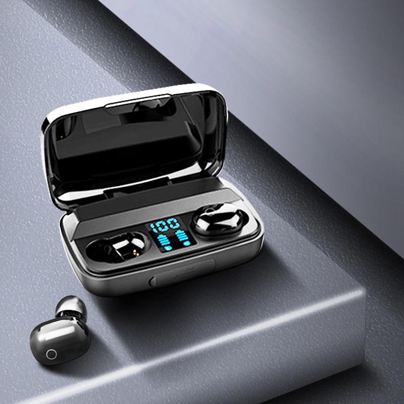 

G5 TWS Contact Control Earbuds Wireless Stereo Sound Earphones Bluetooth 5.0 Sports Headset for, Black