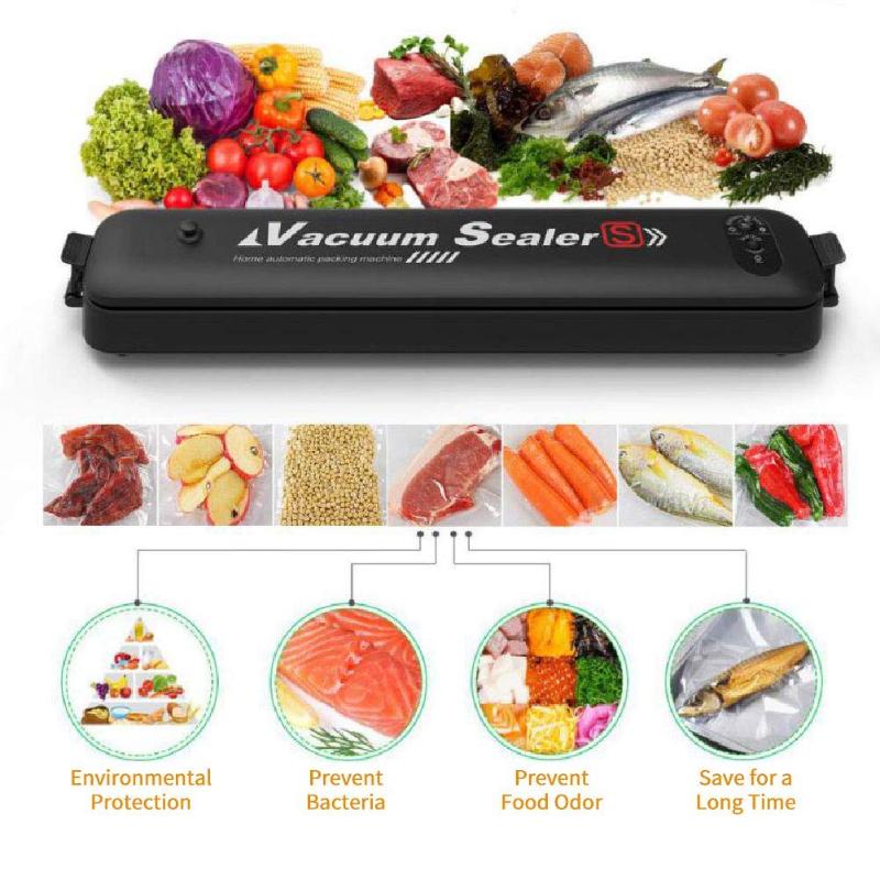 

110V/220V 90W Household Vacuum Sealer Mini Kitchen Packaging Machine Film Sealer Vacuum Packer With 15Pcs Saver Bags