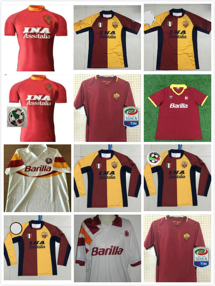 

1990 1991 1992 1994 1995 1996 Retro roma TOTTI GIANNINI soccer jersey 92 94 95 96 Rome classic commemorate Collection Maglia da calcio, Black;yellow