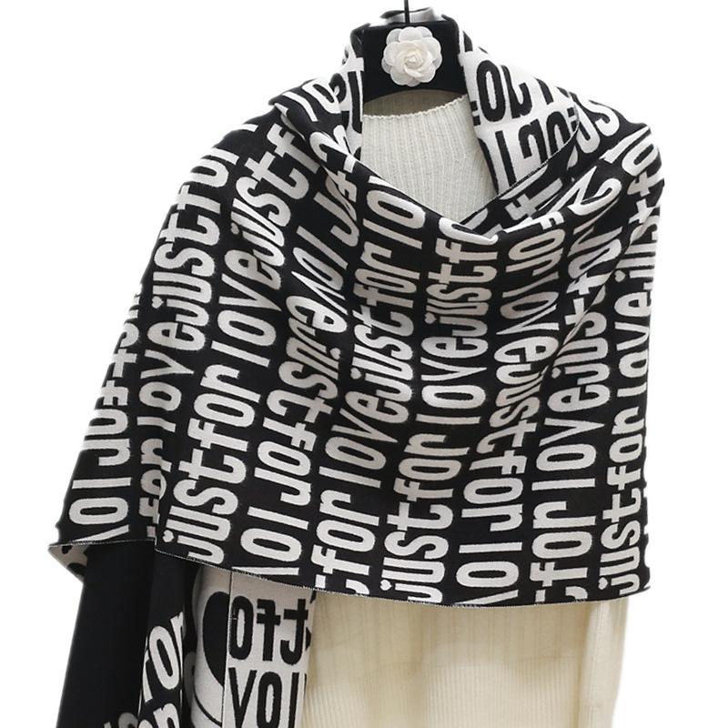 

2020 new scarf women winter imitation cashmere European and American style thickened warm long autumn and winter big shawl
