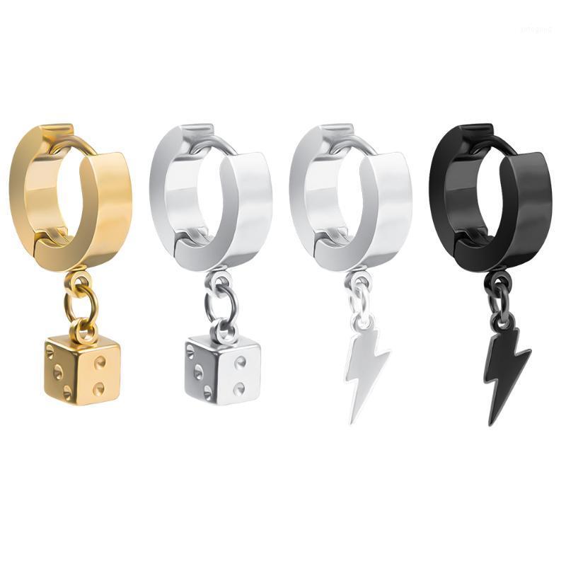 

Dangle & Chandelier 1 Pair Punk Square Pendant Drop Earring For Men Unisex Stainless Steel Dice Light Women Ear Piercing Jewelry1