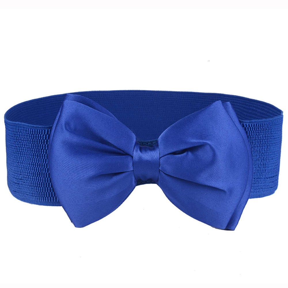 

Korean Chiffon Bow Elastic Belt, Black