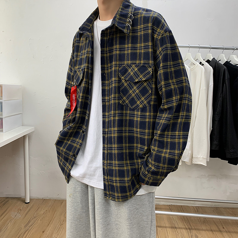 

2021 Casual Brand Plaid Men's Shirts Long Sleeves New Spring Autumn Plus Oversize M-5xl 8ubx, C2109 3