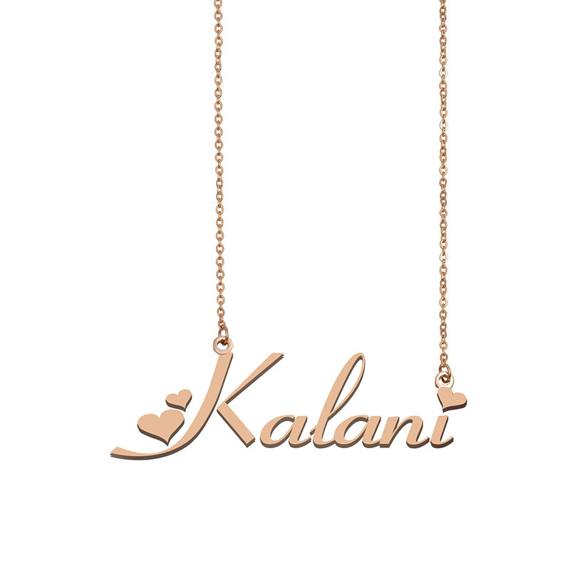 

Kalani name necklaces pendant Custom Personalized for women girls children best friends Mothers Gifts 18k gold plated Stainless steel