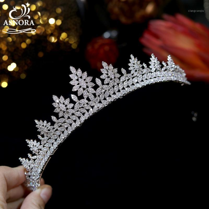 

Hair Clips & Barrettes High Quality Glittering Zircon Crown Bridal Tiara ,Bridal Crystal Headband Geometric Pageant Evening Accessory, Golden;silver
