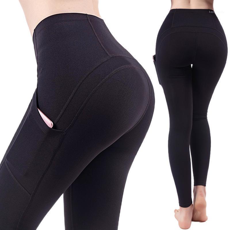 

Europe and America New Style Large Size Buttock Lifting Yoga Pants Female Elasticity Quick-Drying High-waisted Fitness Skinny Pa1, Long pants 20yj60 black