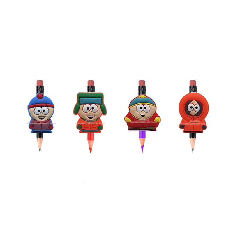 

Free Shipping South Park Cartoon Character Creative Pencil Topper Pens Stationery Supplies Kids Gifts Accessories Pvc Souvenir