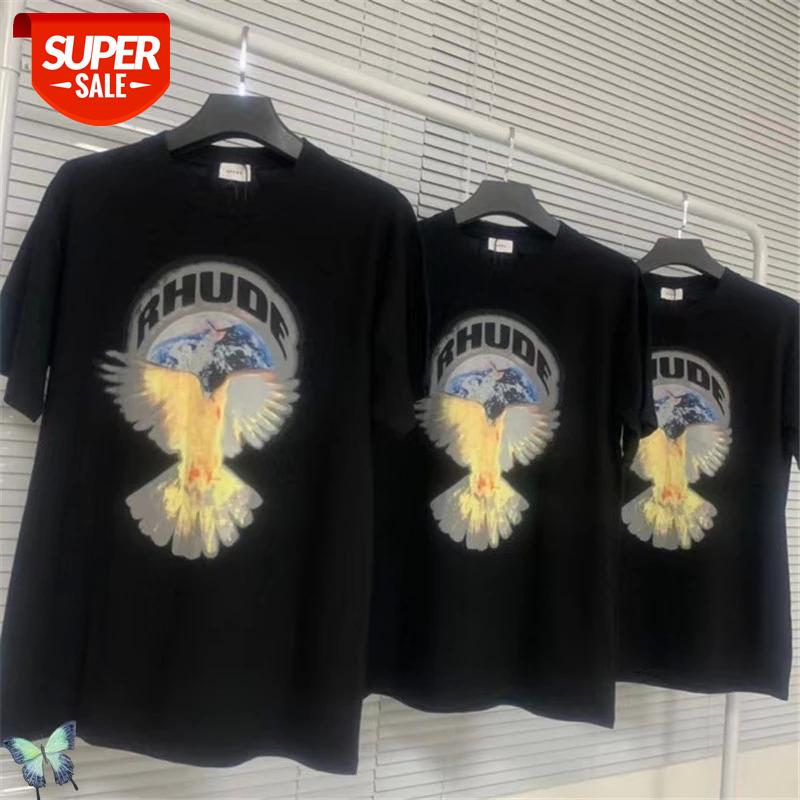 

Peace Pigeon RHUDE T Shirt Men Women T-shirt #9J7B, White;black