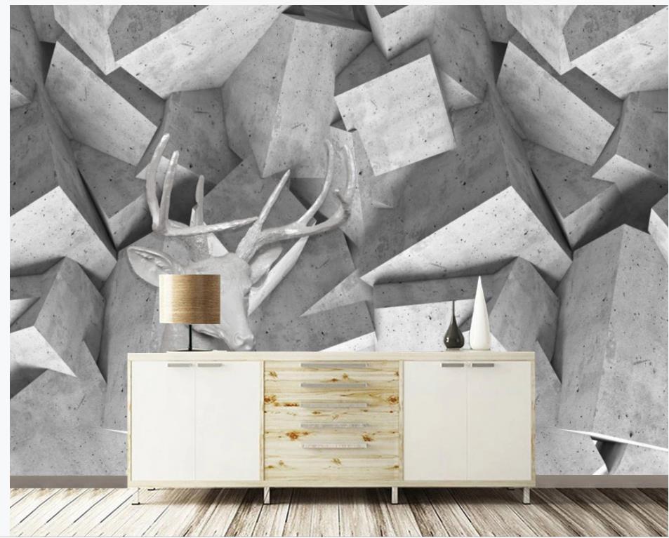 

Modern minimalistic brick wall decoration background wall 3d murals wallpaper for living room, As pic