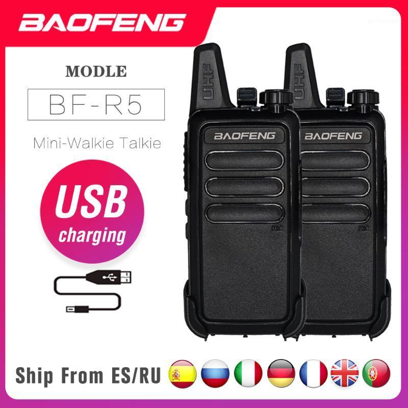 

2PCS Baofeng BF-R5 Walkie Talkie 5W BF R5 USB Charging Two Way radio Portable CB Radio UHF 400-470MHz FM Transmitter Transceiver1