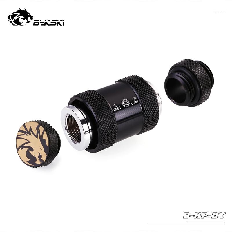 

BYKSKI Hand Push Valve Switch Kit G1/4 Thread Male to Famale Flat Push Type Water Stop Valve Switch+Glug+Male to Male Fitting1