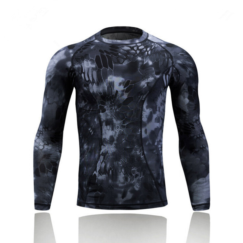 

2021 Compression Standard Python Sleeve Long Male Fitness Shirt Camo T-shirts Yd59, Hilander 2
