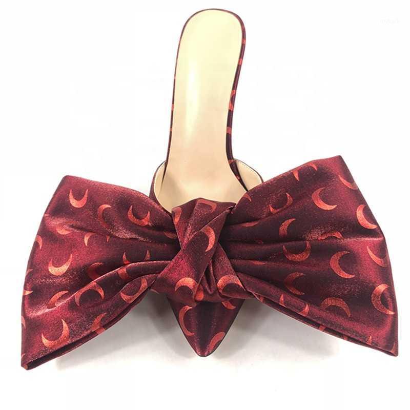 

New Fashion Soft Comfortable Big Butterfly-knot Cheetah Print Pumps Women Dress Shoes Slip On Slides Summer Sandals Plus Size 431, Black