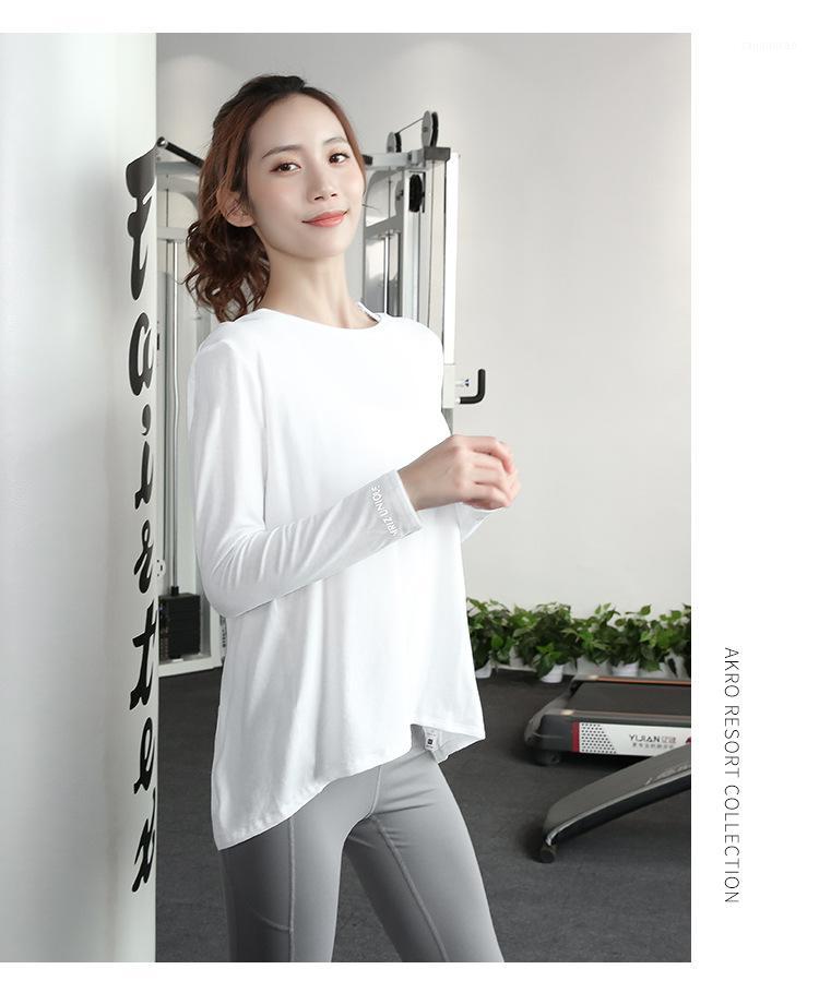 

Fitness clothes women long-sleeve loose and thin yoga tops quick-drying breathable casual running training sports blouses thin1