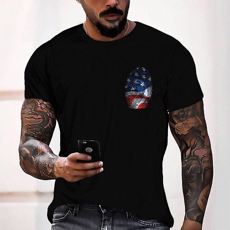 Men's Tee T shirt 3D Print Graphic Round Neck Casual Daily 3D Print Short Sleeve Tops Fashion Designer Cool Comfortable Black v7Bp#