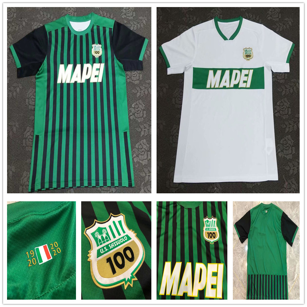 

20 21 SASSUOLO Soccer Jersey CAPUTO BOGA LIROLA PRINCE SERNICOLA Berardi Locatelli Custom 100th Years Centenary home away football shirt, Black