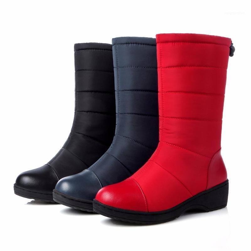 

2020 winter new student down snow boots female flat bottom wedge with round head sleeves in the cashmere boots1, Black