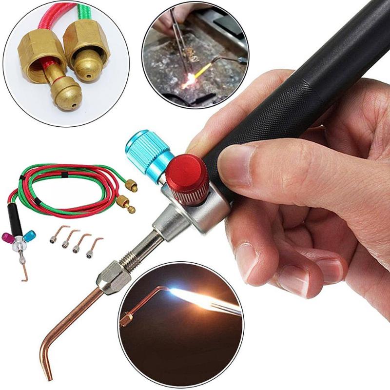 

Mini Jewelry Gas Welding Micro Torch Jewelers Welding Hoses Mini Gas Little Torch Soldering Kit 5 Nozzles TDH