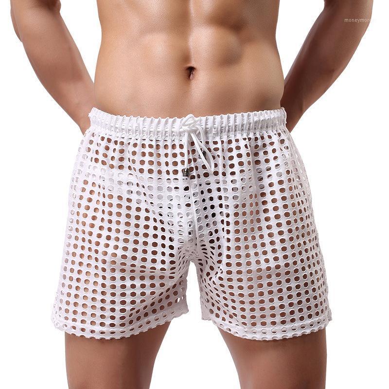 

Sexy Men' Casual Shorts Men' Fashion Style Breathable Shorts Sexy Hollow Mesh Short Pants1, Black