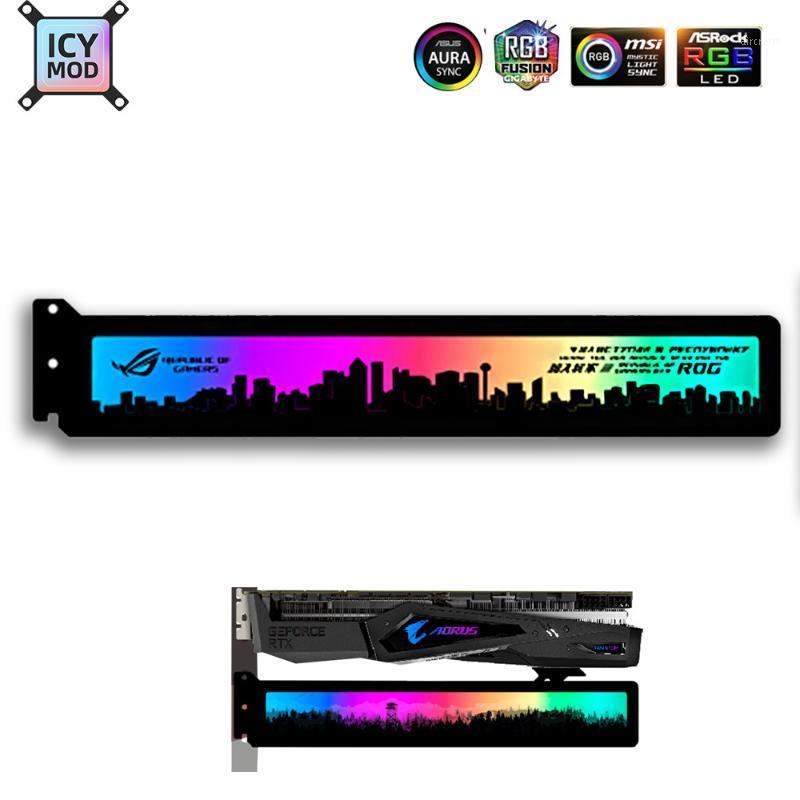 

GPU Bracket A-RGBl Acrylic VGA Holder Horizontal 280*45*6mm 12V 4Pin 5V 3Pin Video Card Support AURA RGB Water Cooler Custom MOD1