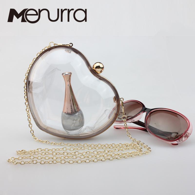 

Heart Shaped Diamonds Acrylic Women Evening Bags Red/Black Chain Shoulder Purse Day Clutches Evening Bags For Party Wedding, Transparent