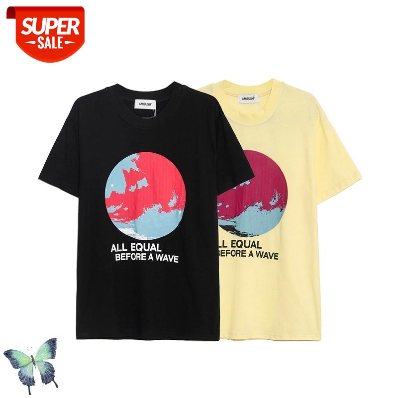 

AMBUSH ALL EQUAL Tai Chi Logo T Shirt AMBUSH Loose Fashion Top Tees Men Women High Quality Cotton T-shirt #CO9k, White;black