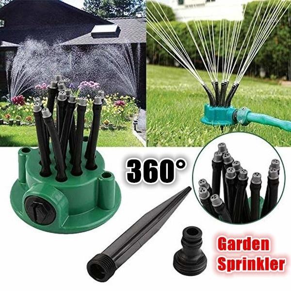 

1pc Irrigation Sprinkler Plastic 360 Degree Adjustable Noodle Head Garden Water Sprinklers Garden Lawn Irrigation Spray Tools1, Green