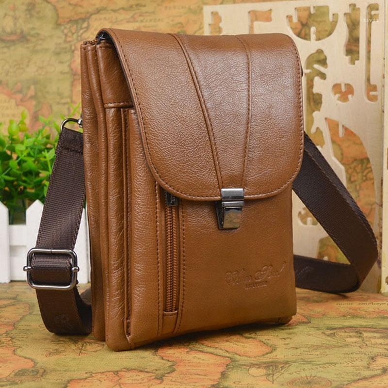 

New Hot sale fashion Cowhide Men Belt Hook Fanny Waist Pack trend Travel Genuine Leather Crossbody Bags Phone Case wallet1, Black