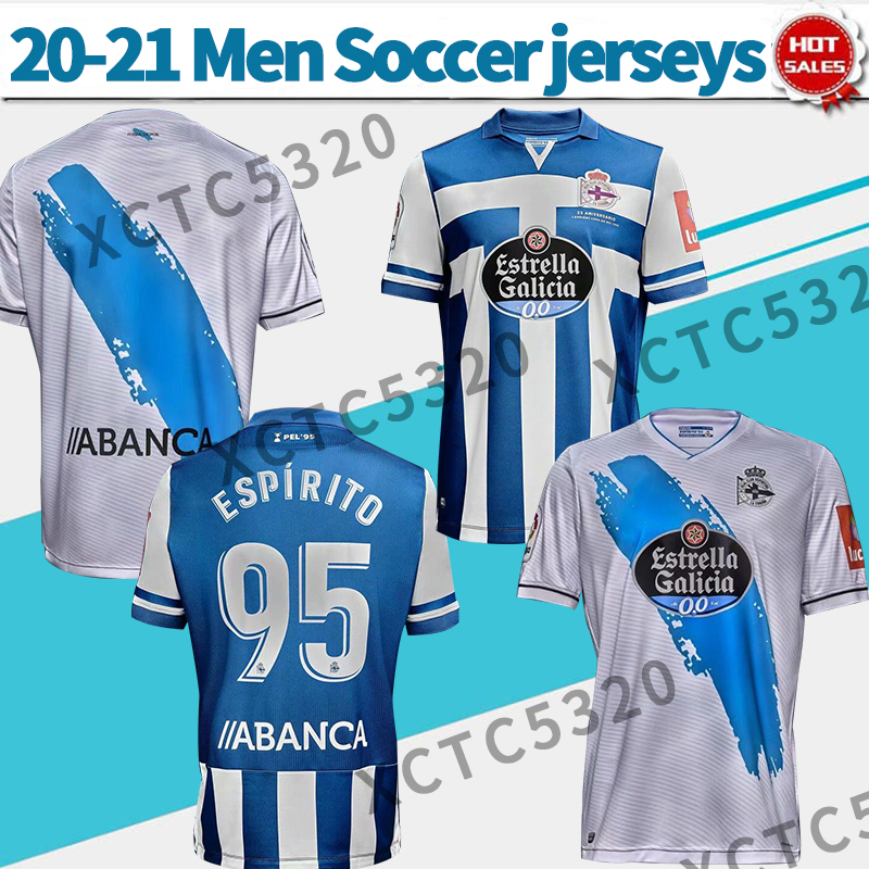 

Real Club Deportivo de La Coruna soccer jersey 20/21 men soccer shirt customized short sleeve Football uniforms, Black;yellow