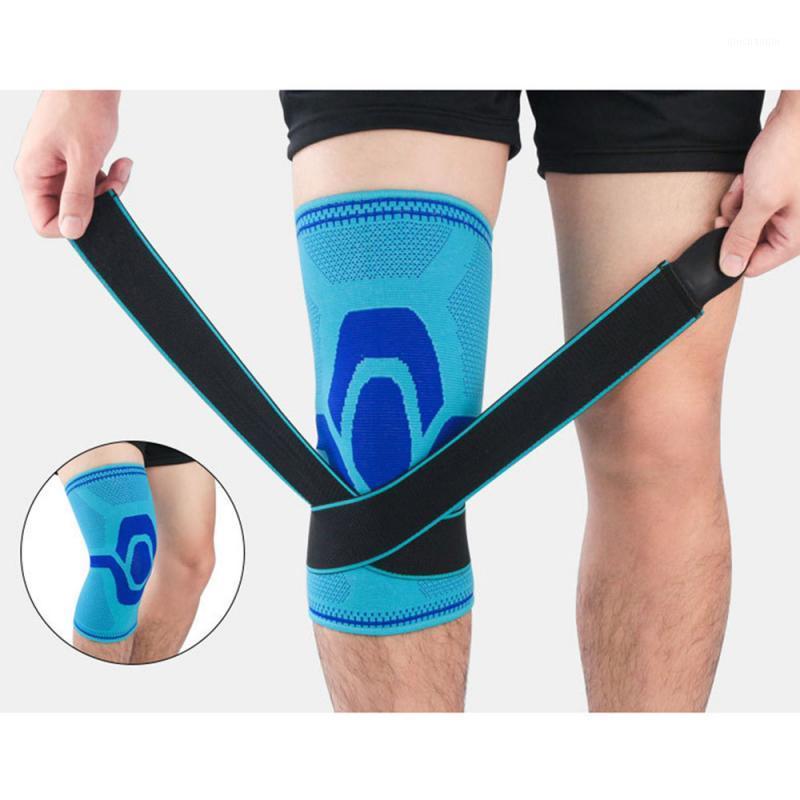 

1PC Elastic Knee Pads Nylon Sports Fitness Kneepad Fitness Gear Basketball Volleyball Brace Protector1, Black ordinary