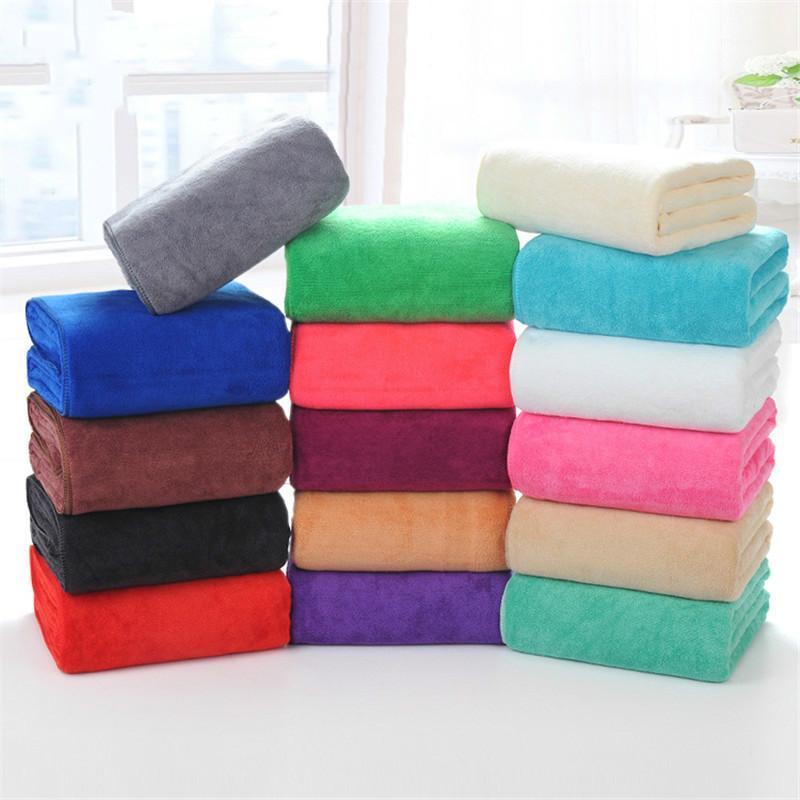 

19 Colors 180x80cm Microfiber Beach Towel Supersoft Bath Towel Sport Gym Fast Drying Cloth Beauty Salon Bed Large Hot Sale1, Black